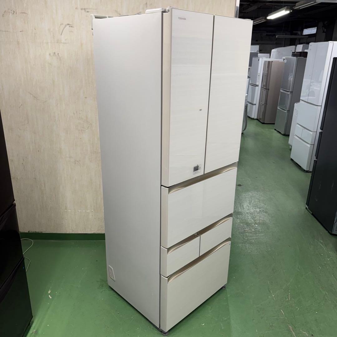 125 大型冷蔵庫　観音開き　6ドア　自動製氷機付　ガラストップ　極美品　家庭向