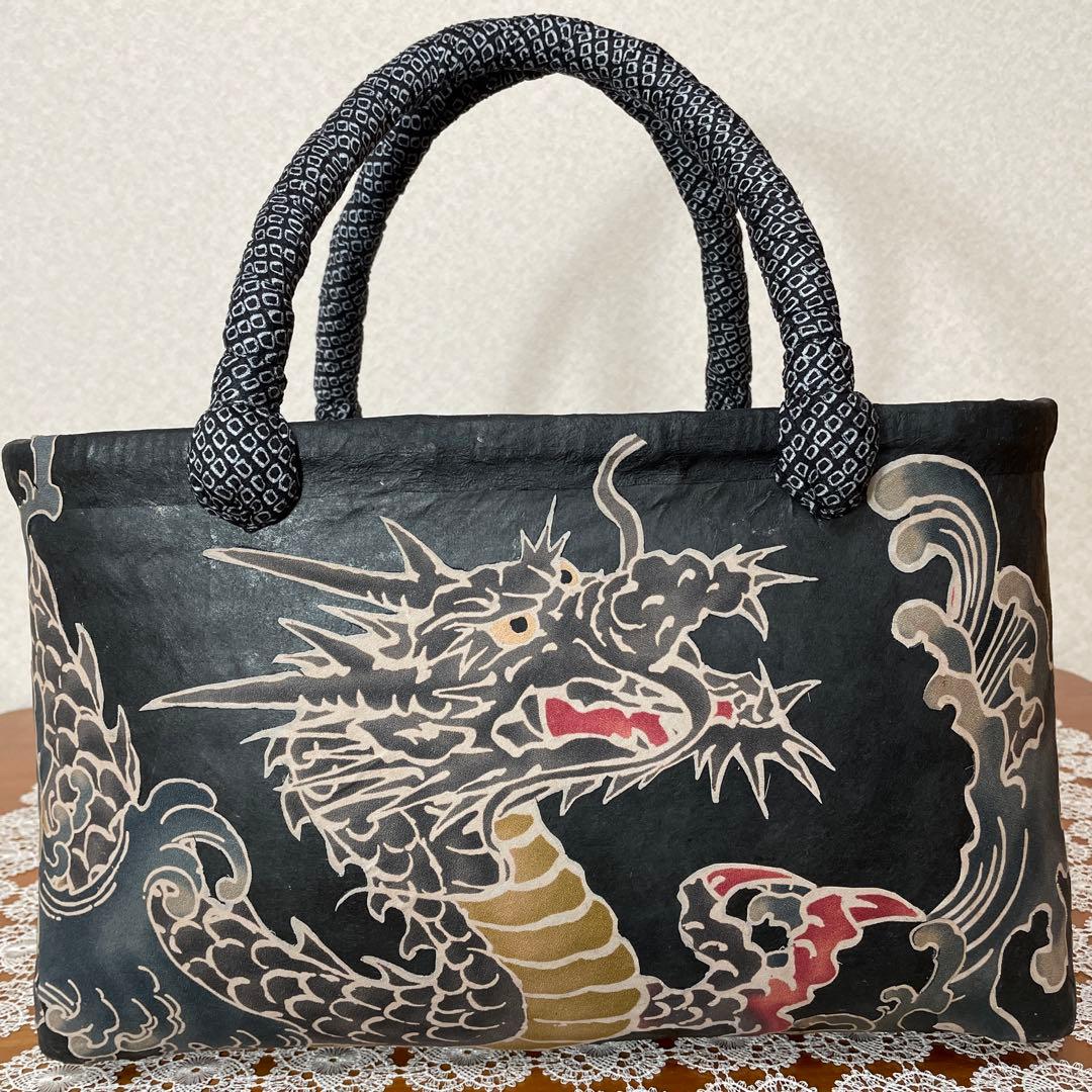 一閑張りバッグ⑨龍