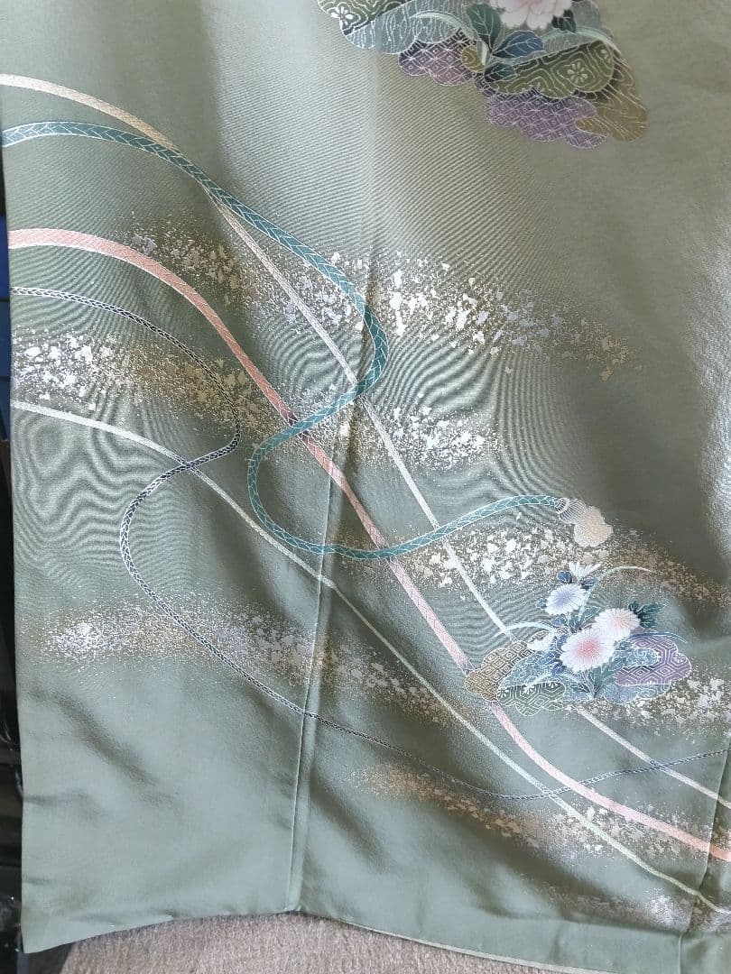 専用 最終値下げ F‐305 付け下げ 京友禅 組紐 袷 金彩 銀彩 暈し 美品