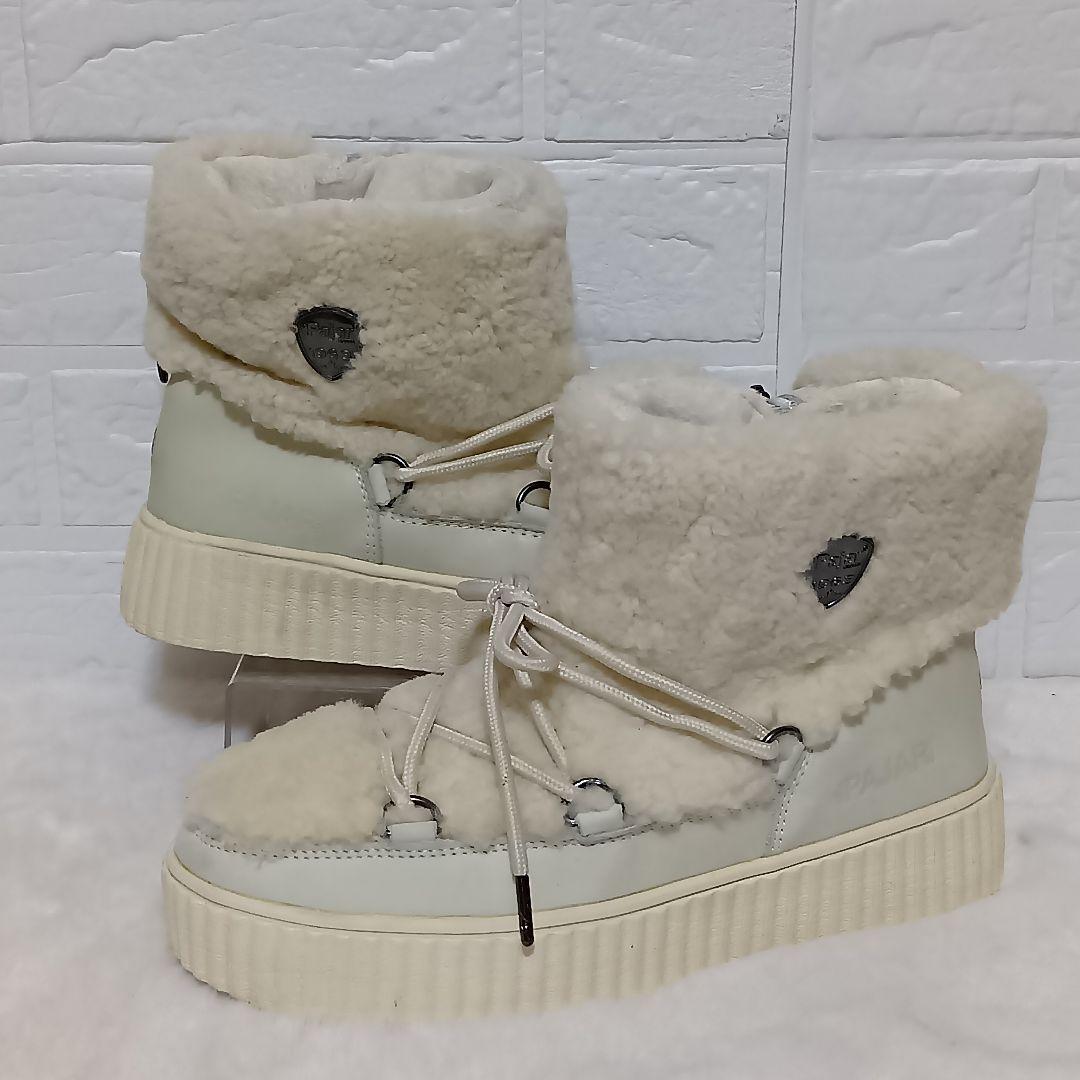 ​極暖♡【Pajar】パジャール リアルムートン スノーブーツ 防水 24.5