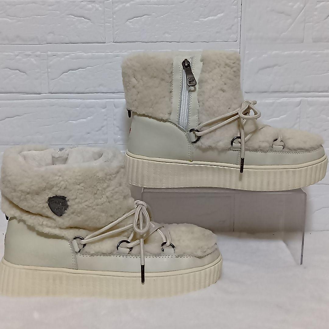 ​極暖♡【Pajar】パジャール リアルムートン スノーブーツ 防水 24.5