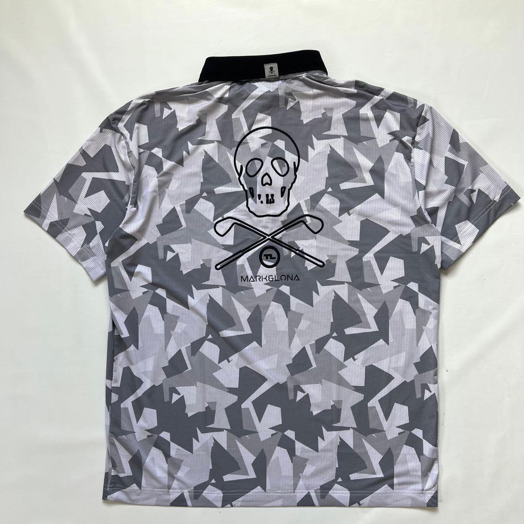 MARK&LONA マークアンドロナ　現行　ポロシャツ　カモフラ　メンズ　スカル