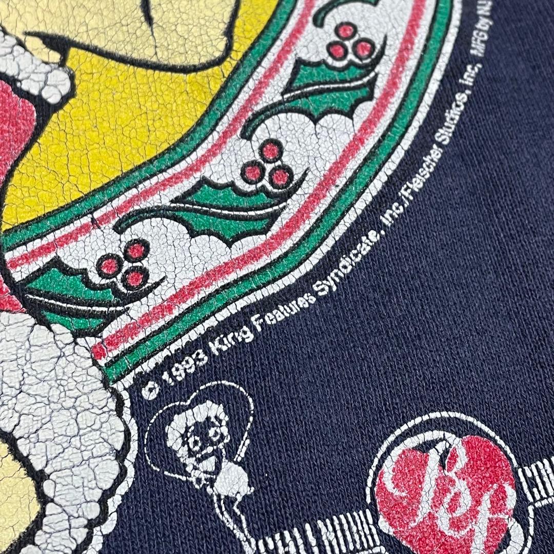 ベティーブープ　スウェット　90s USA製　両面プリント　サンフェード　M