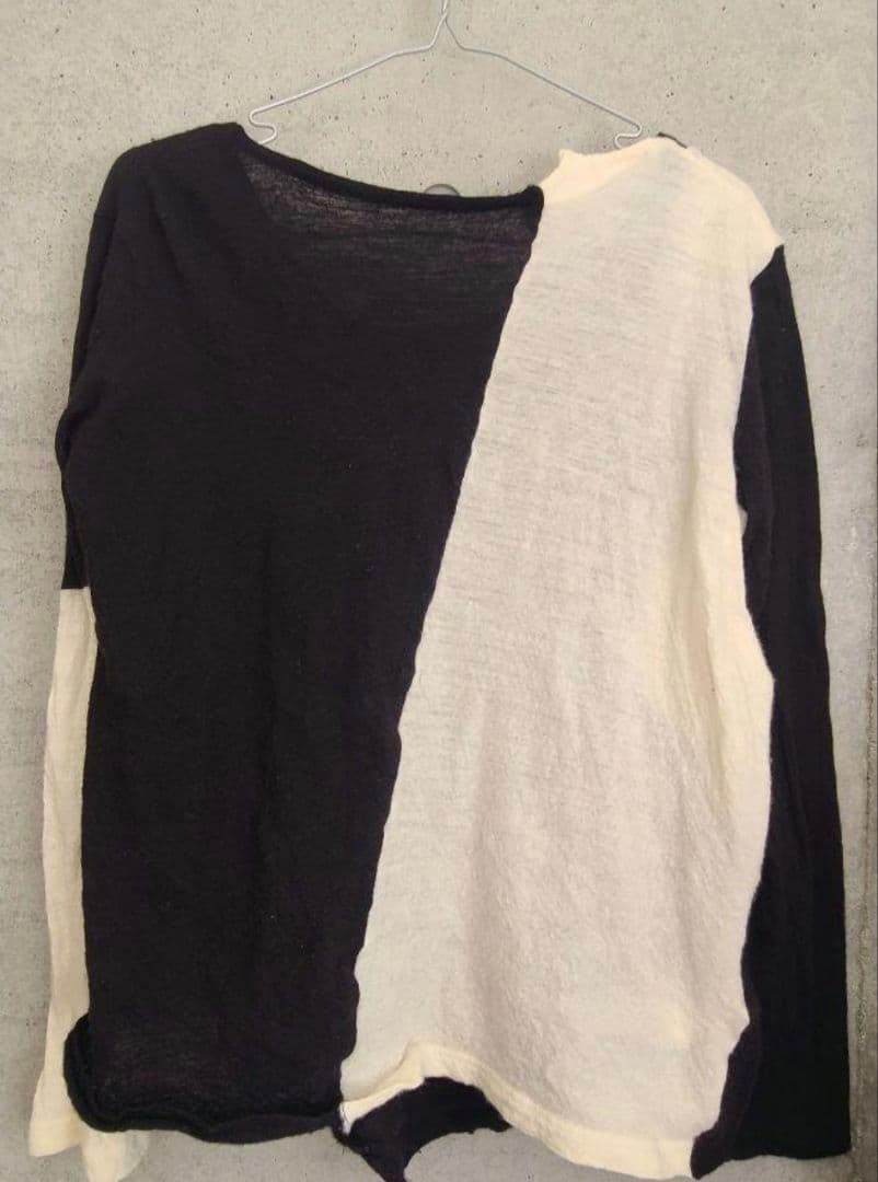 ヨウジヤマモト　バイカラー　ニット