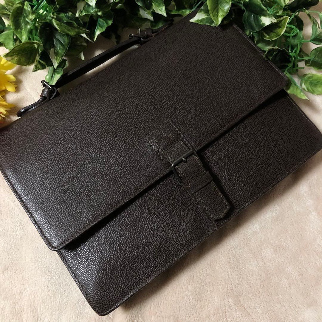 レア✨ポーター　吉田カバン　ブリーフケース ダレスバッグ　レザー　ダークブラウン