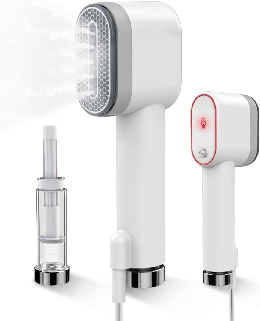 ドライ・スチームアイロン両用 コンパクト 高温除菌消臭 過熱保護（ホワイト）