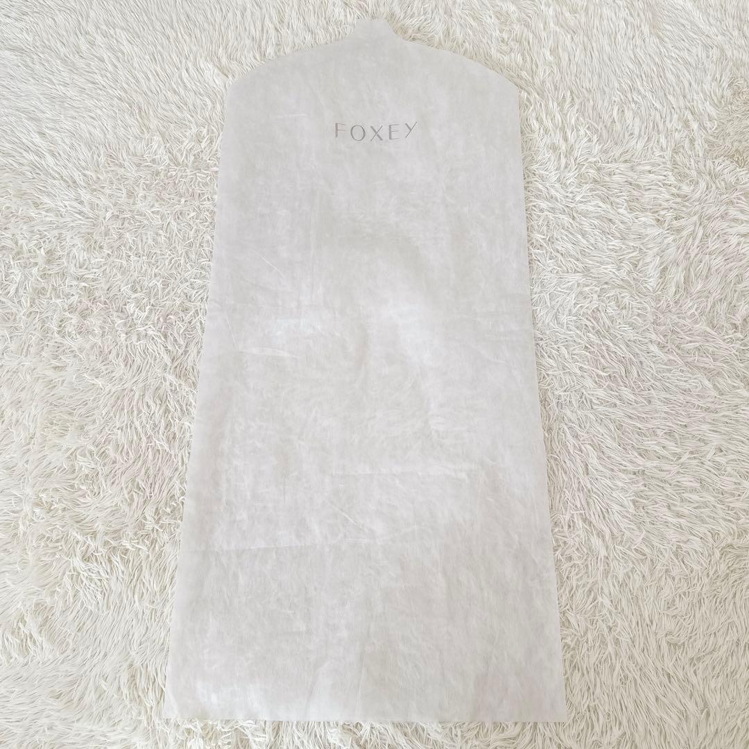 未使用級 フォクシー✨ギャザーフレアワンピース フレンチスリーブ 不織布カバー付