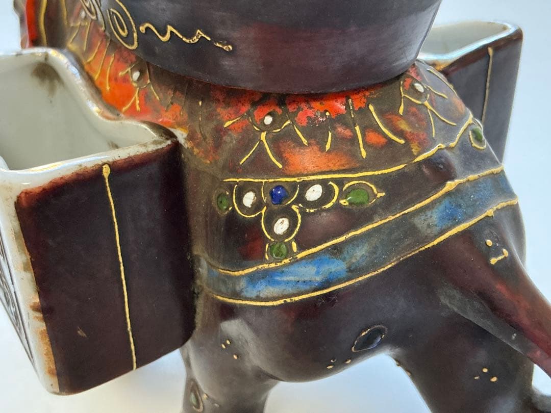 ゾウのマッチ立て 【薩摩 盛揚】 【1930年代？】