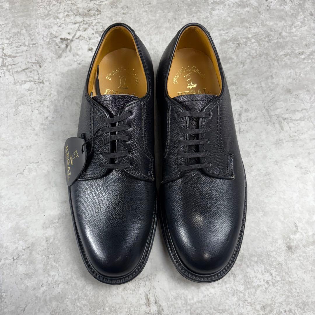 未使用品　REGAL リーガル　レザー　ダービー　　レザー　シューズ　黒