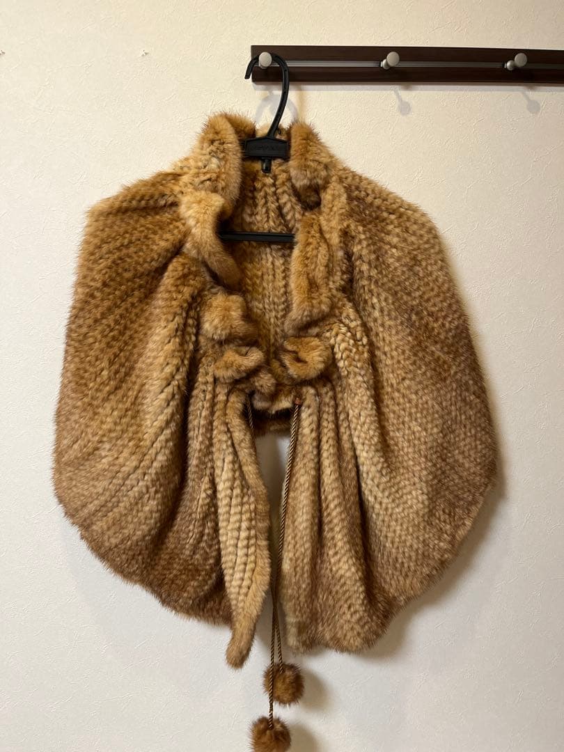 NAKAMURA FUR ゴールデンミンク ショール ケープ ポンチョ ボレロ