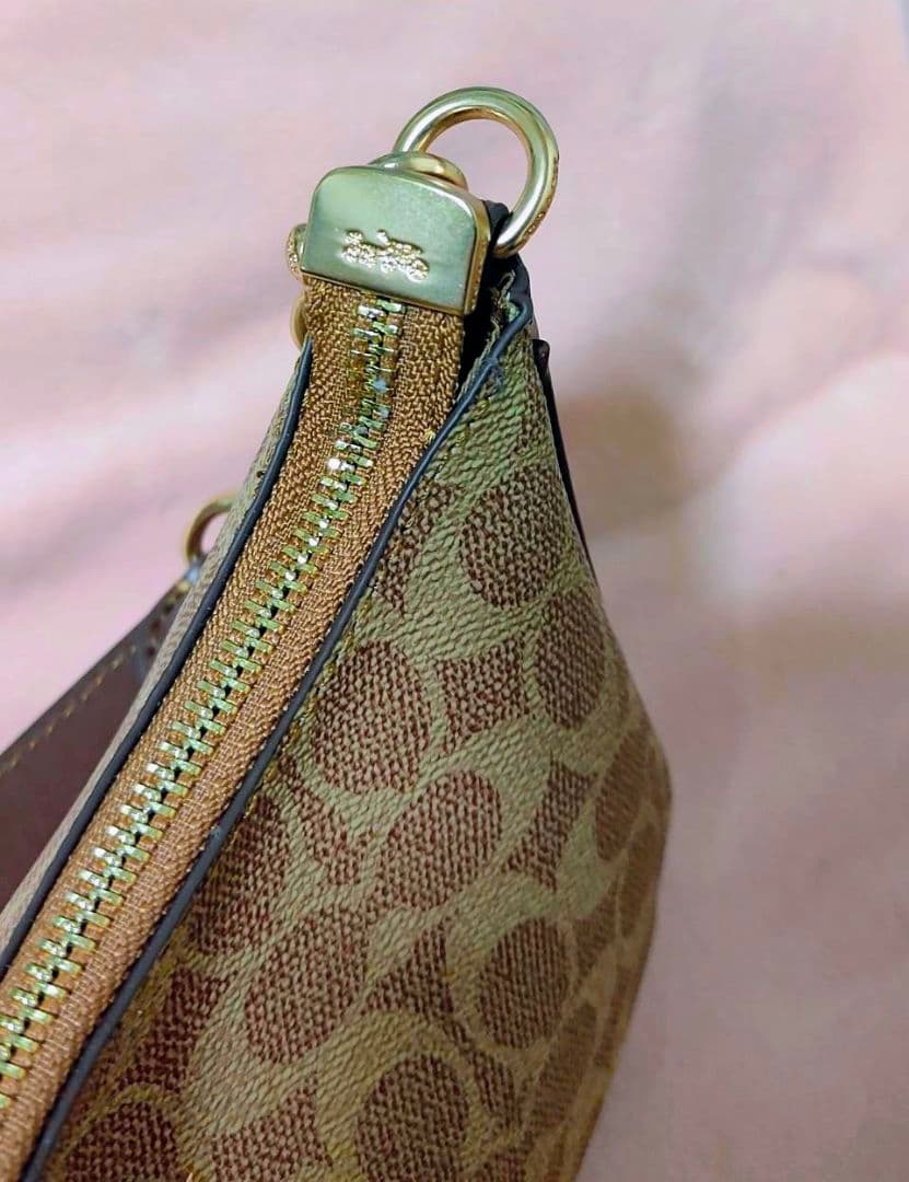 COACH テリ ショルダーバッグ ハンドバッグ シグネチャー キャンバス