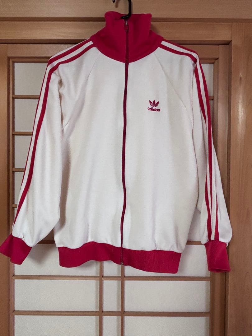 S*✨様 アディダス adidas デサント トラックジャケット 80s 赤 白