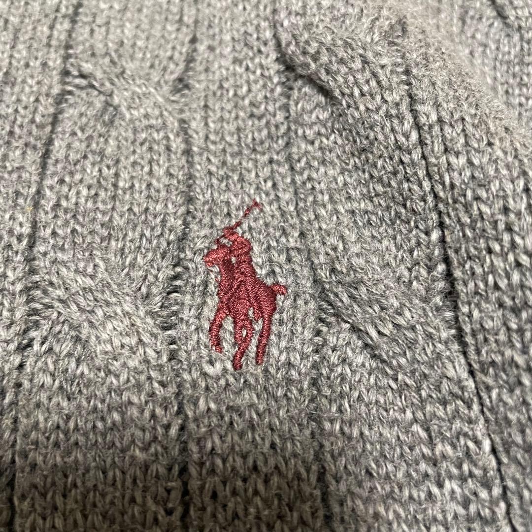 ポロラルフローレン　L ケーブルニット　コットン　ポニー　クルーネック　セーター