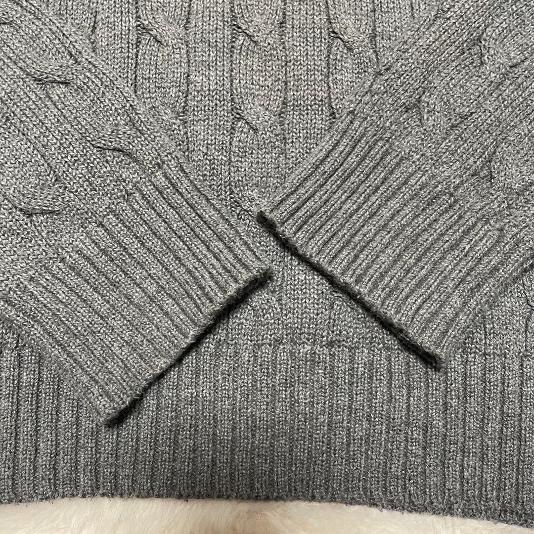 ポロラルフローレン　L ケーブルニット　コットン　ポニー　クルーネック　セーター