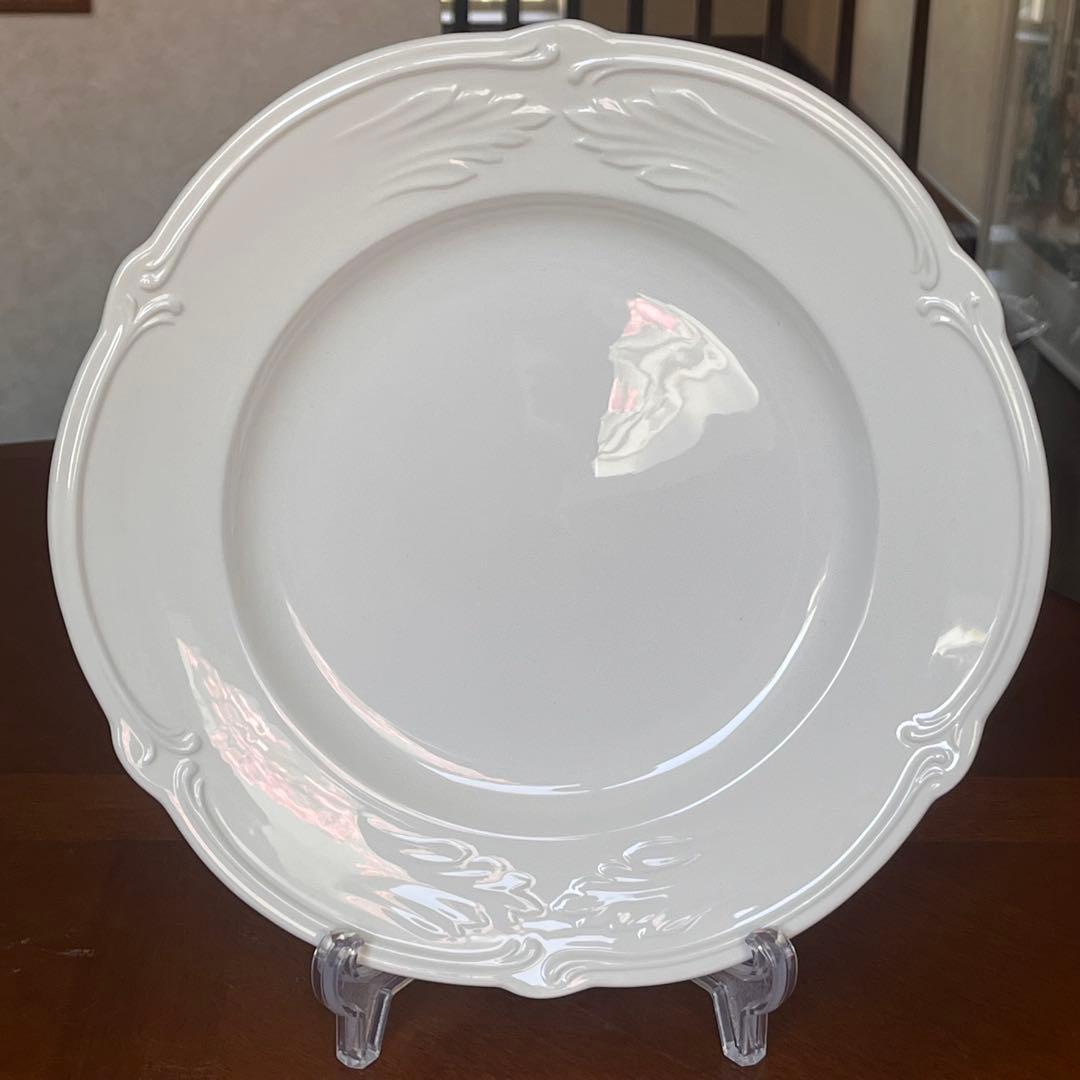 【新品】フランス製　ジアン★ロカイユブラン★ディナー皿　4枚