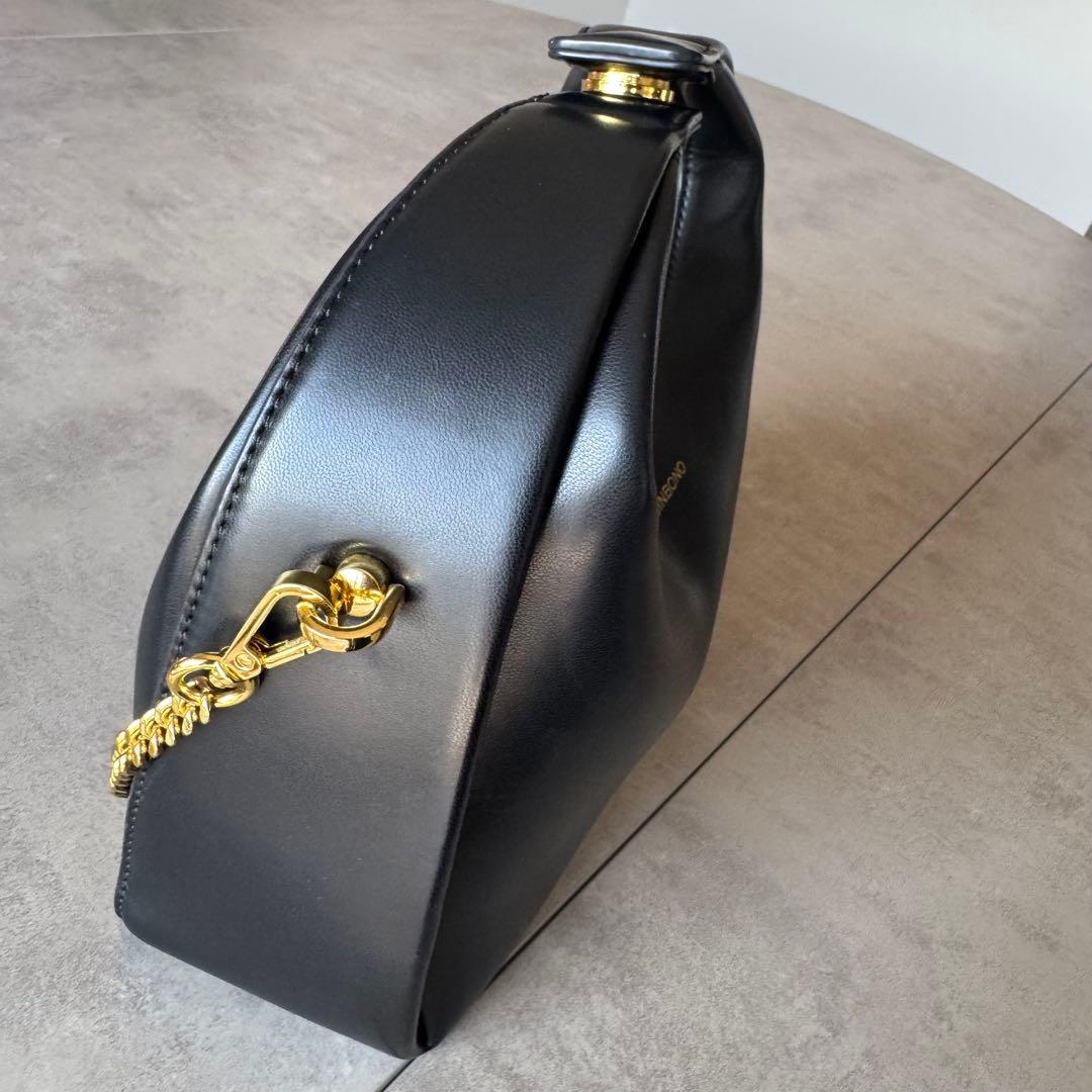 SINBONG ブラックレザー ショルダーバッグ