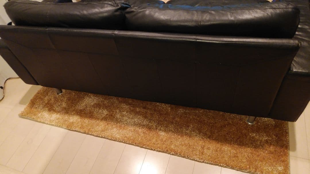 無印良品 ソファー　ブラック レザー 本革 2人掛け 3人掛け 黒 ソファ