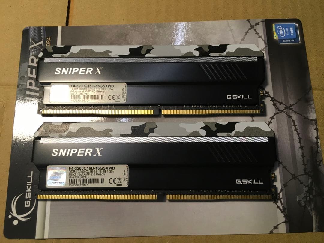 メモリー G.Skill Sniper X DDR4 3200MHz 16GB 2x8GB