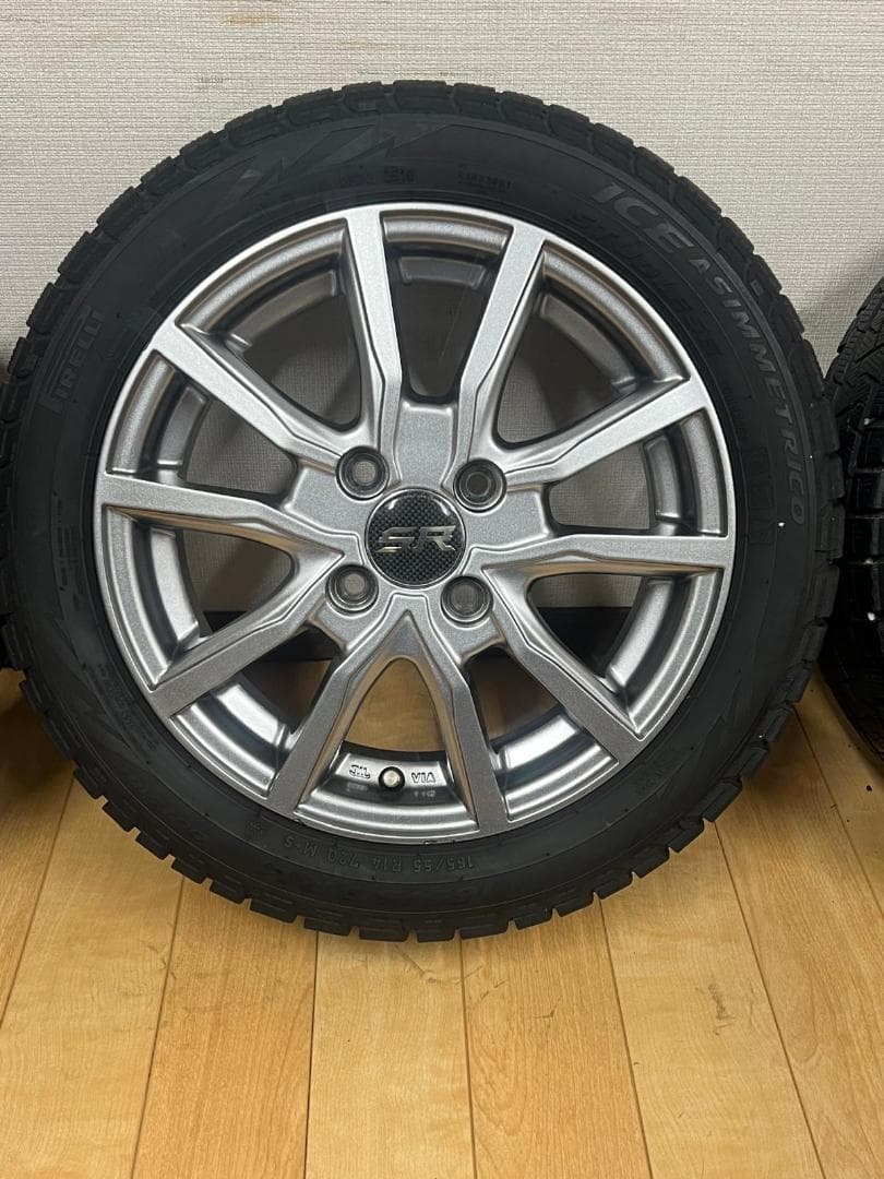 SR 14インチホイール＆165/55R14スタッドレスタイヤ（4本セット）