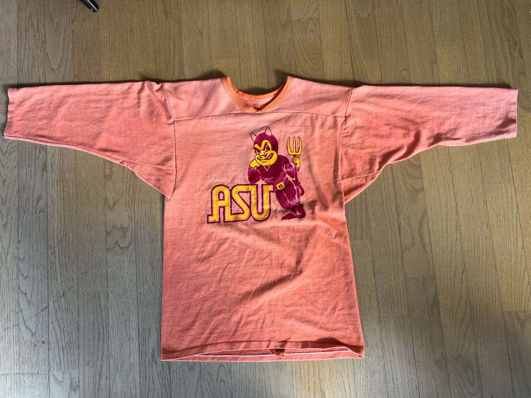 ラッセルアスレチック M ビンテージ　フットボール七分丈シャツ