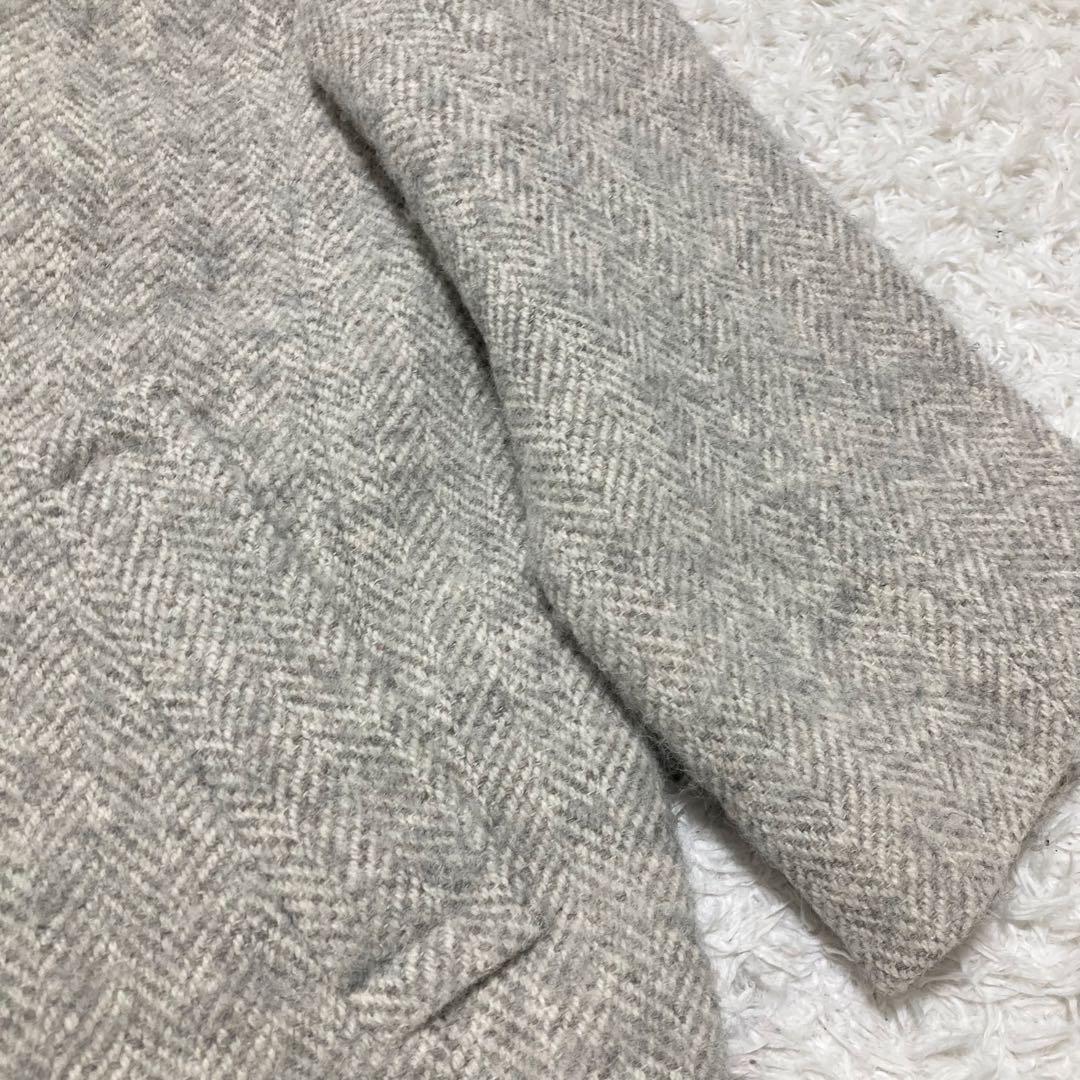 SHIPS ダブルブレスト ピーコート ツイード ヘリンボーン コクーン 36