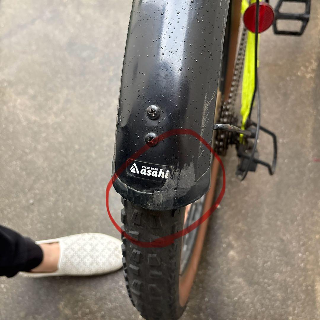 マウンテンバイク　蛍光グリーン asahi