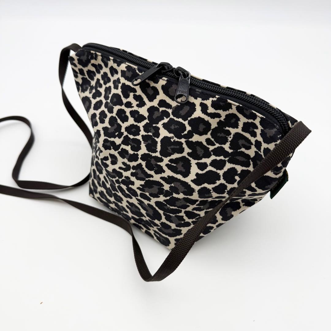 エルベシャプリエ 2885F 舟型ショルダーバッグ S パンサーブラン ヒョウ柄