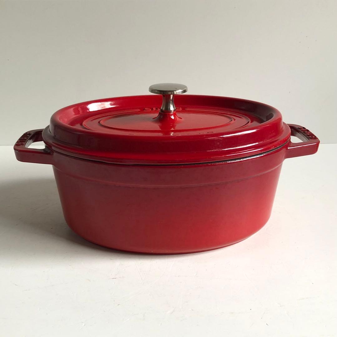 STAUB ラ・ココット オーバル 23cm チェリーレッド