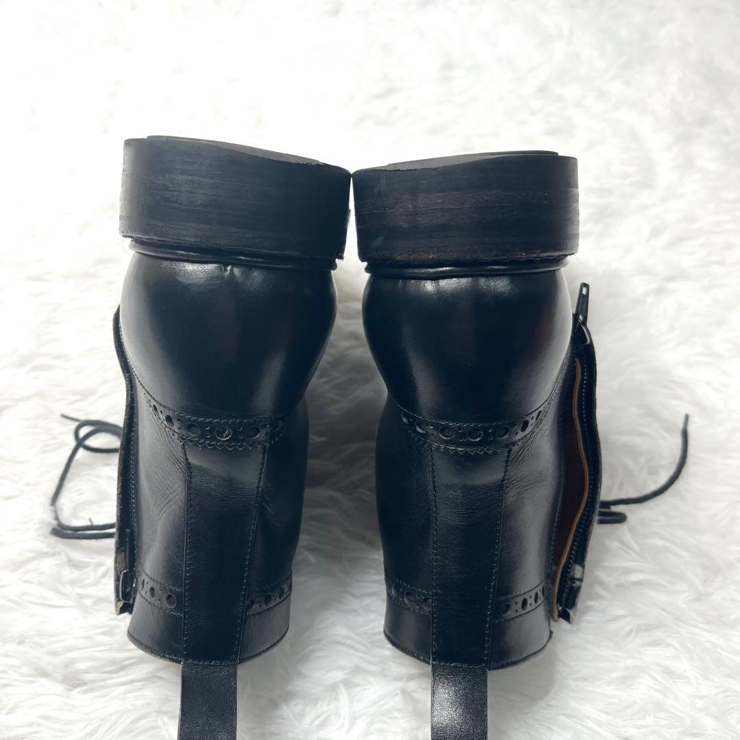 【美品】 ジャランスリワヤ サイドジップ カントリーブーツ ブラック 25.5