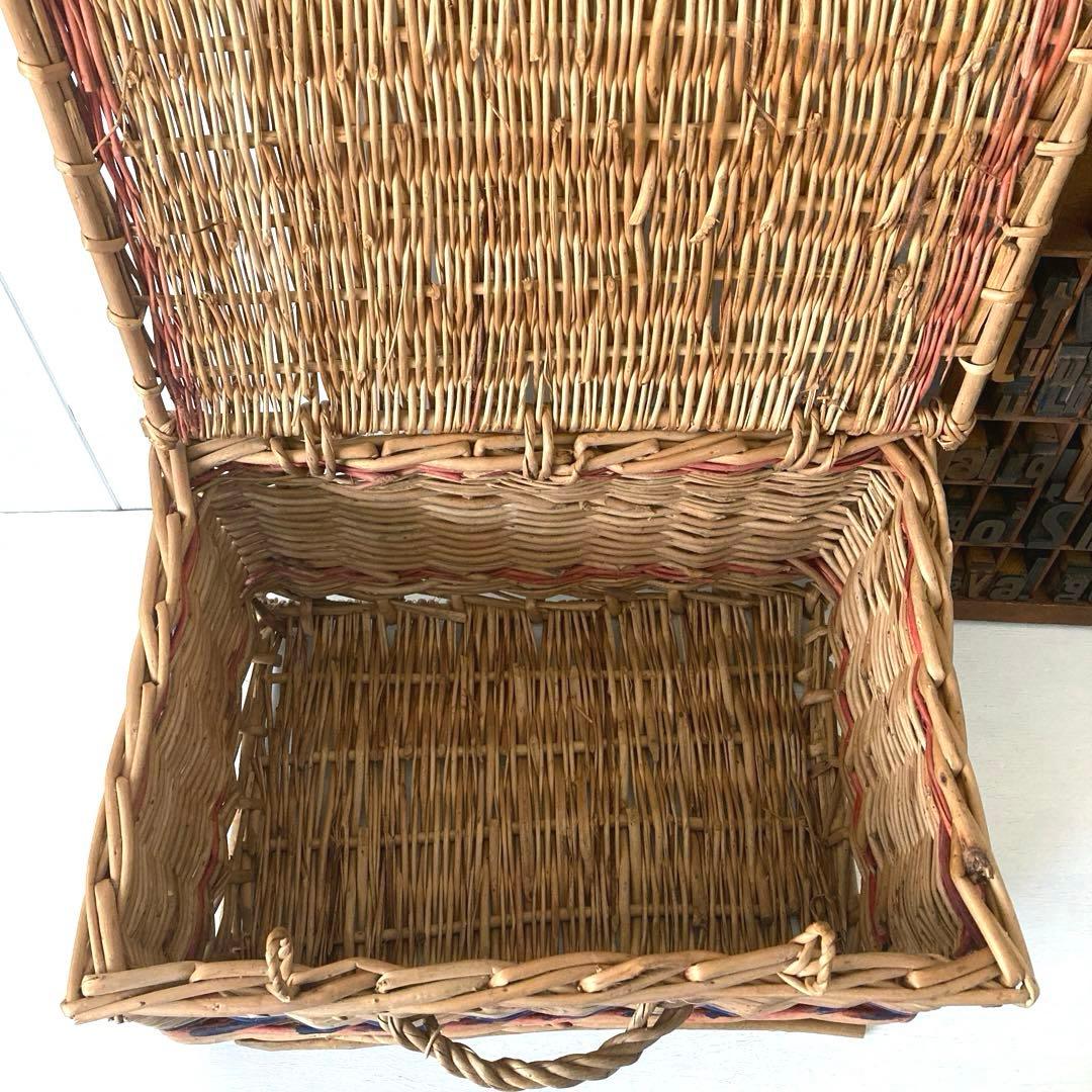 イギリスアンティーク 籐のピクニックバスケット