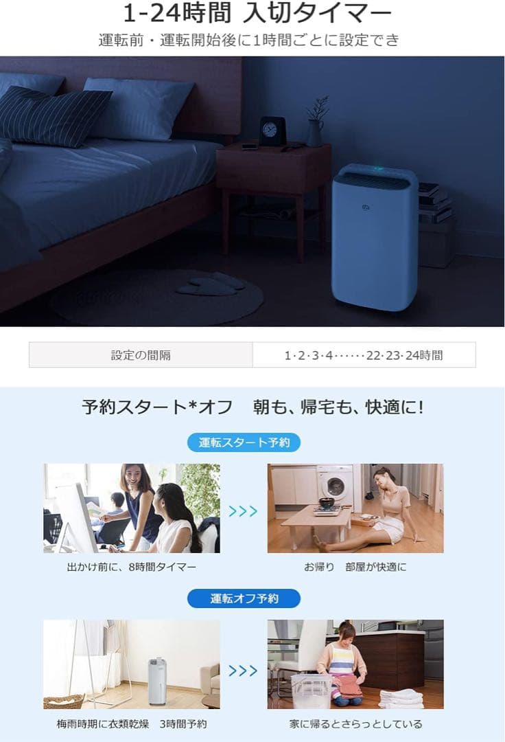 除湿機 コンプレッサー式 強力除湿 【除湿量11L/日 】湿度センサー 衣類乾燥