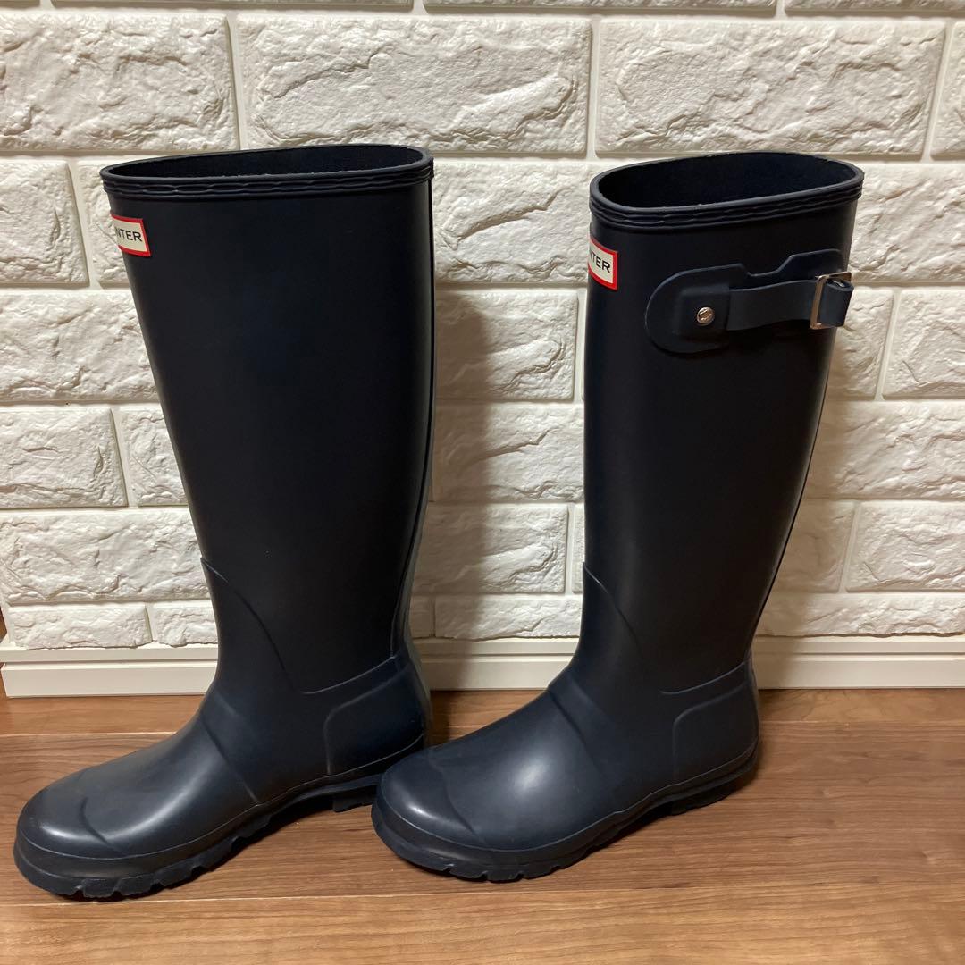 ハンター　新品未使用　長靴　24センチ　トール レインブーツ ネイビー　紺