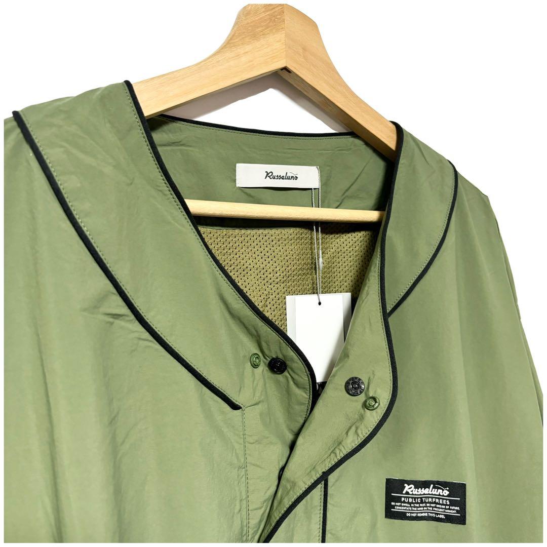 新品 ラッセルノ ゴルフ B.B Vネック プルオーバー カーキ M 4