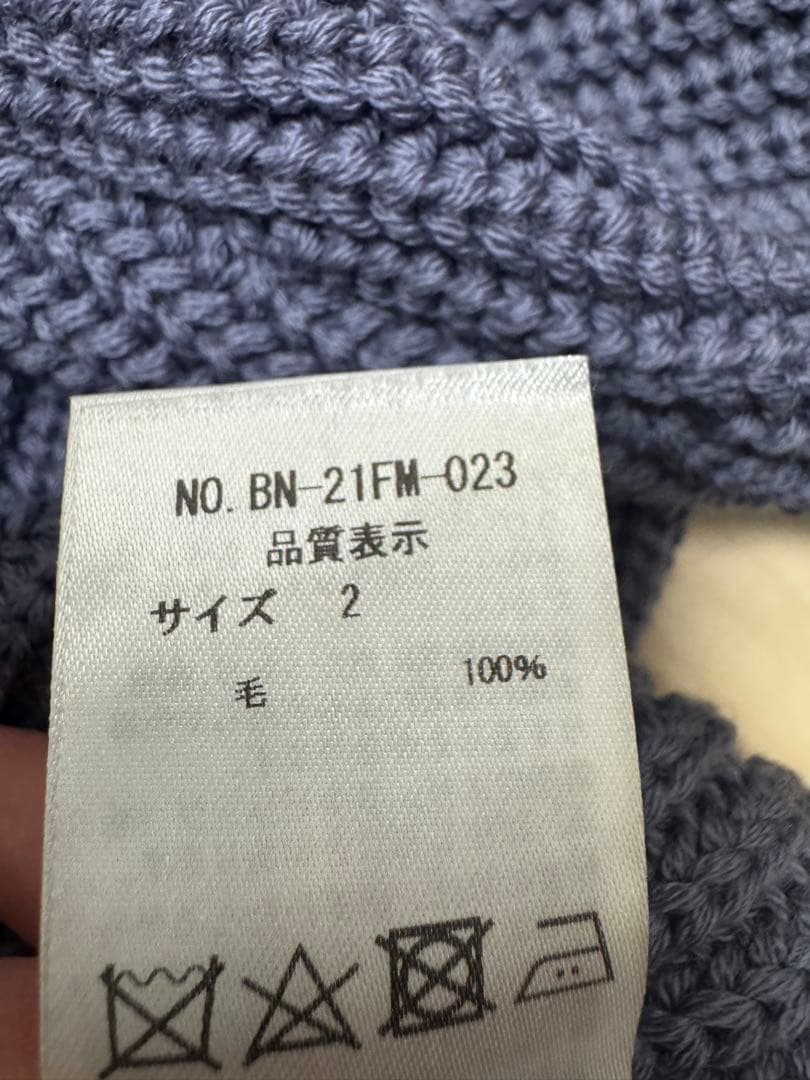 【希少色】21AW BATONER シグネチャークルーネック パープル サイズ2