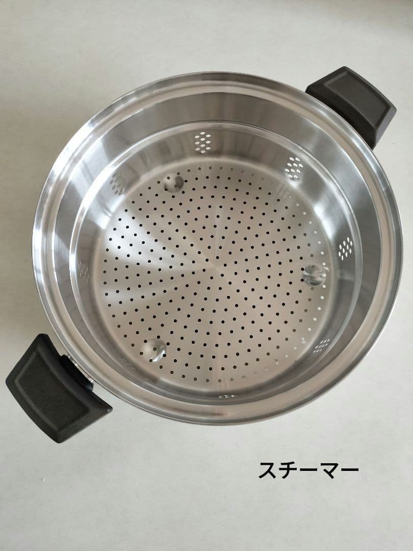 ロイヤルクイーン　6コート鍋+大フライパン+蓋+蒸し器 7点セット ガスIH対応