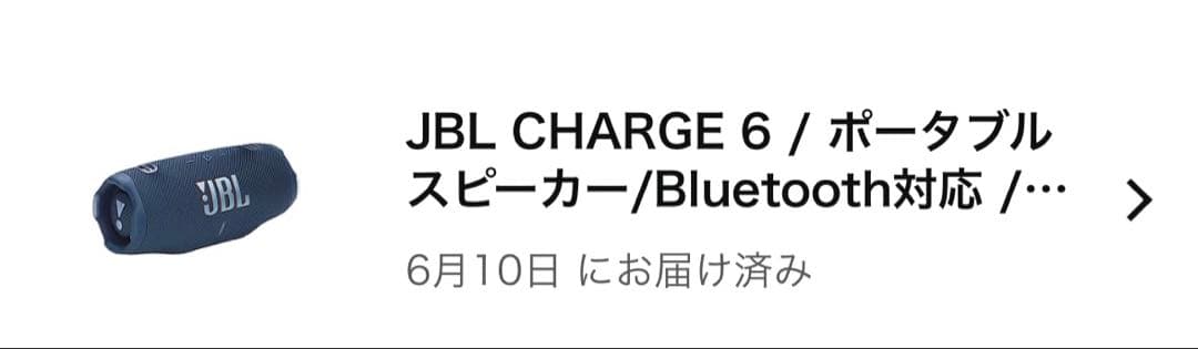 【ほぼ未使用】JBL Charge6 ワイヤレススピーカー
