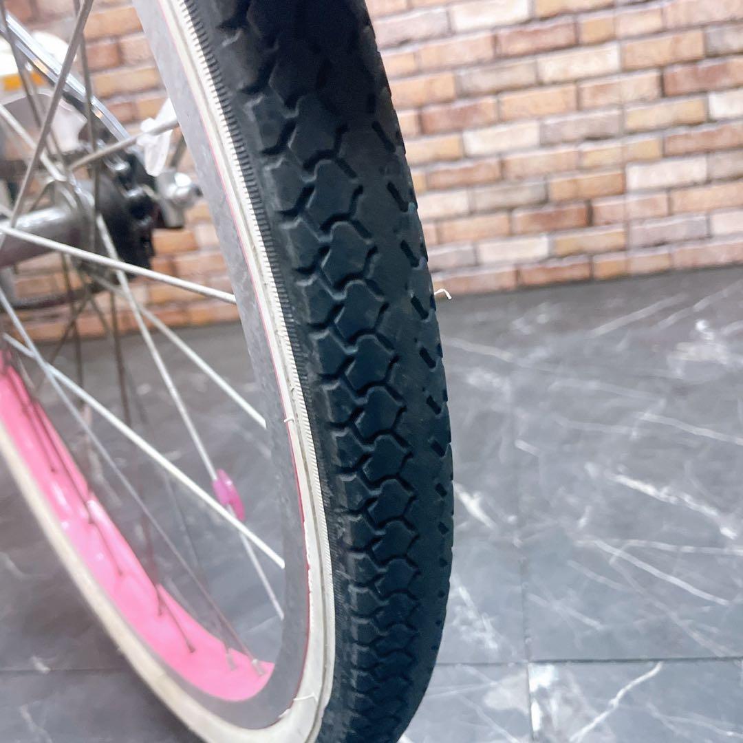 【40】子供用自転車 子供車 GIRILS LABO ブラック×ピンク20インチ