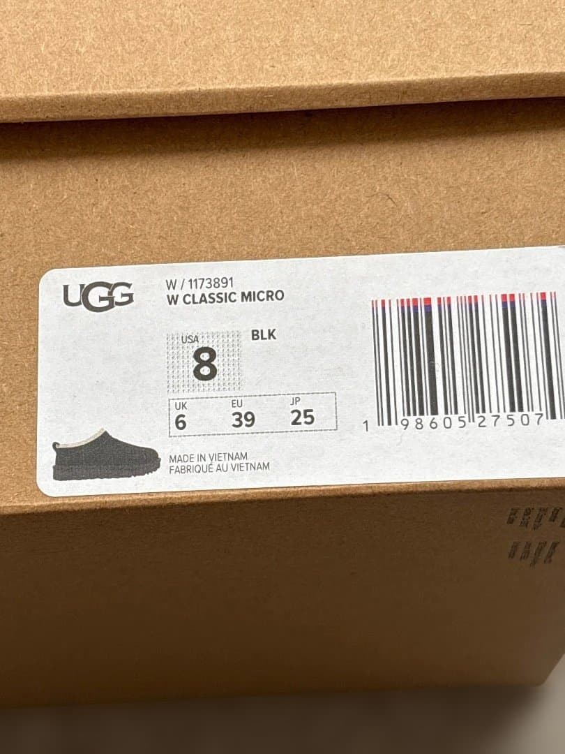 UGG W CLASSIC MICRO ブラック 8