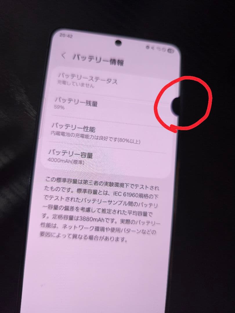 Samsung Galaxy S21 本体 グレー　ジャンク品(画面)