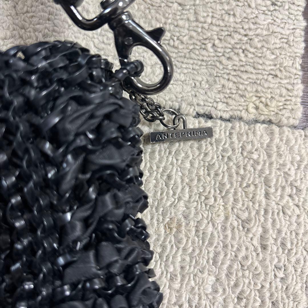 ANTEPRIMA ブラック 編みバッグ