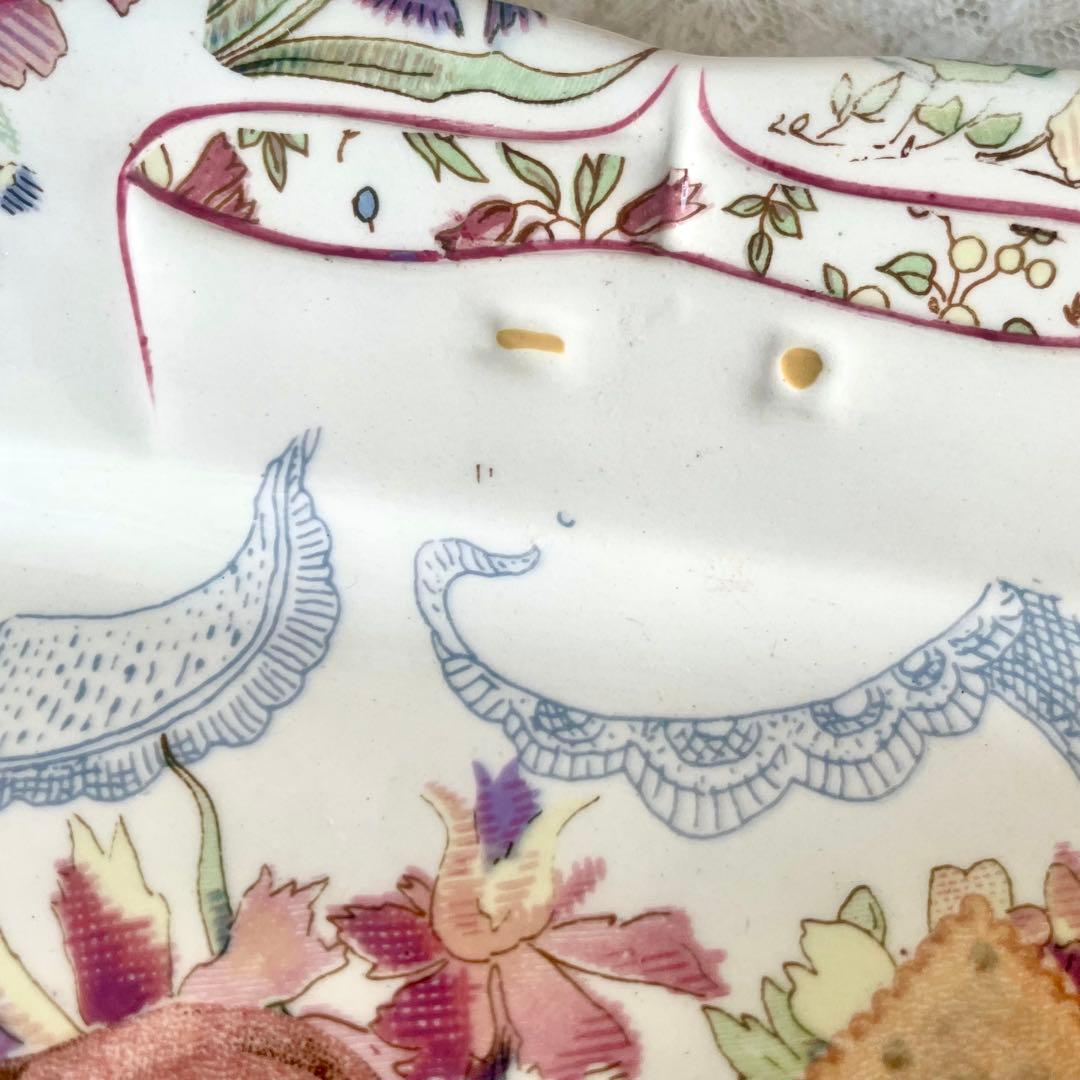 【希少レア】サルグミンヌ ラヴァリエール広告スクエアプレートフランスアンティーク