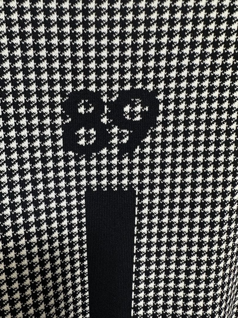 【美品】Lサイズ PEARLY GATES メンズ ニットジップアップ 千鳥柄