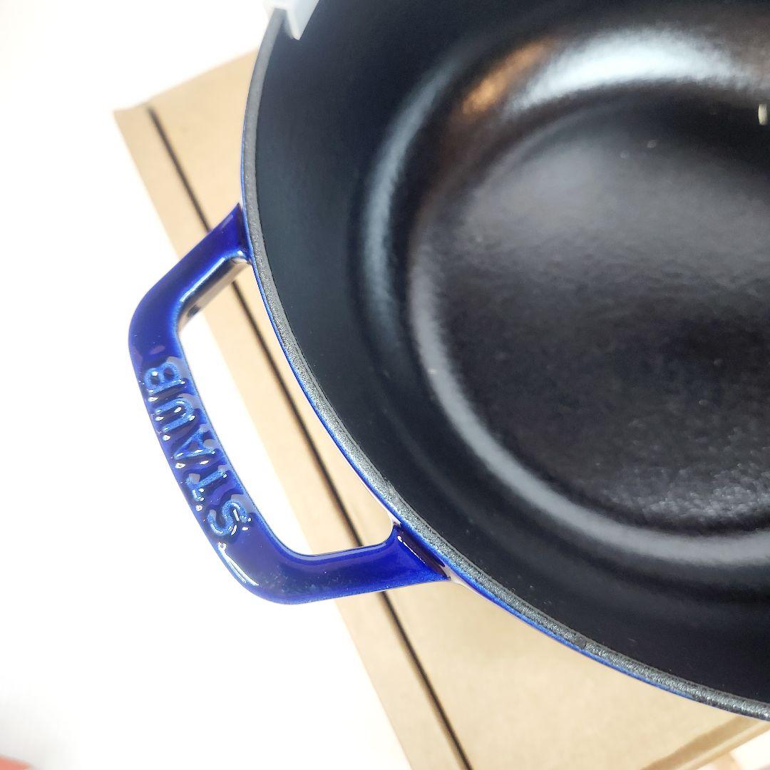 【最終お値下げ】Staub ワナベ XL グランブルー フルール ド リス レア