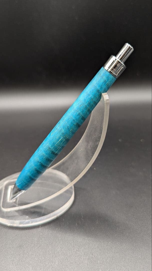 451ペン工房翌檜　スタビライズドウッドトチ　縮杢　木軸シャーペン　ボールペン