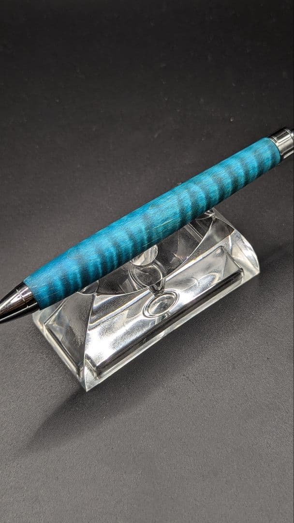 451ペン工房翌檜　スタビライズドウッドトチ　縮杢　木軸シャーペン　ボールペン