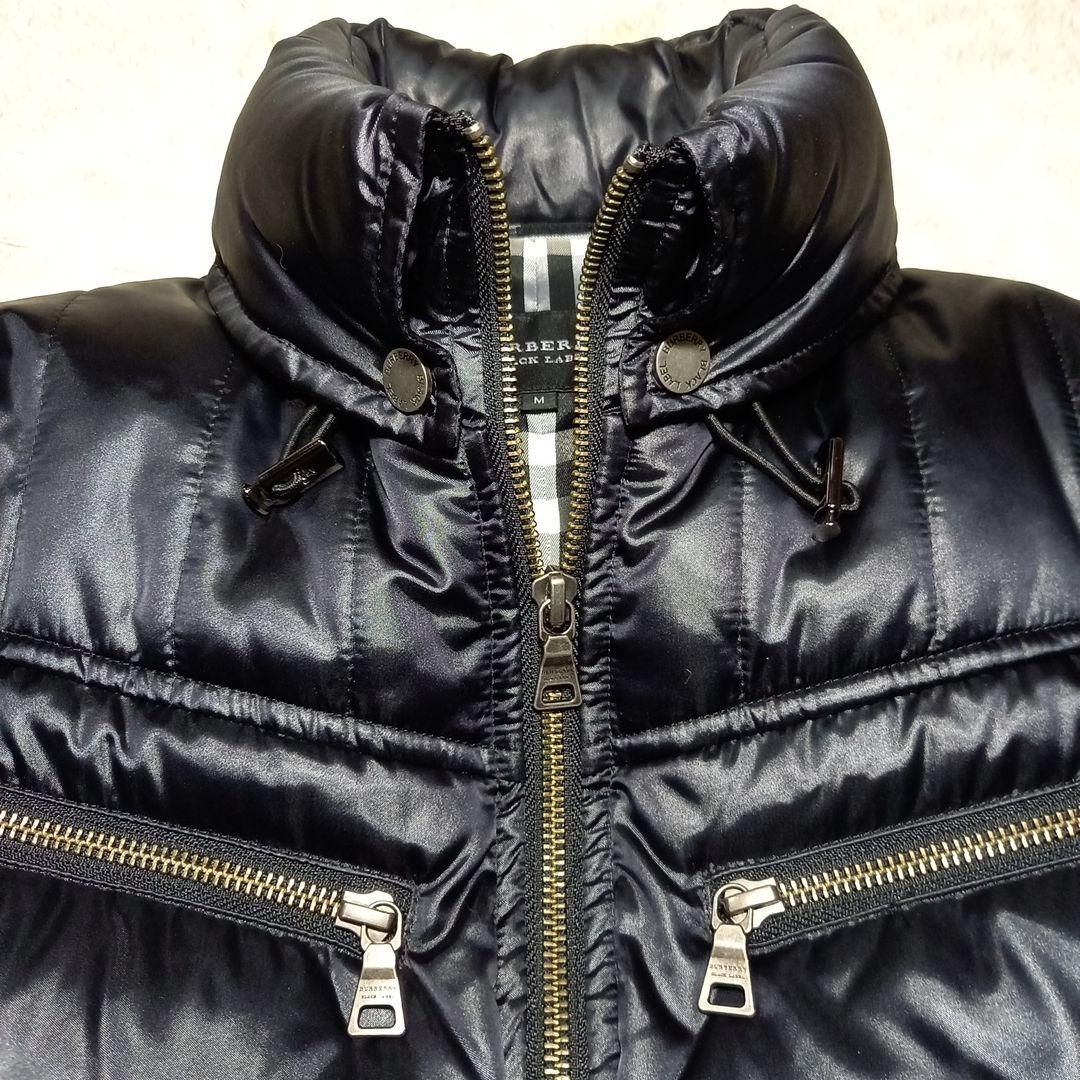 バーバリー　ブラックレーベル　ライダース　ダウンジャケット　サイズM　ホースロゴ