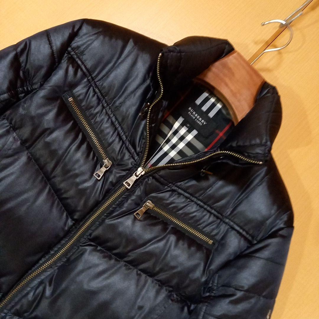 バーバリー　ブラックレーベル　ライダース　ダウンジャケット　サイズM　ホースロゴ