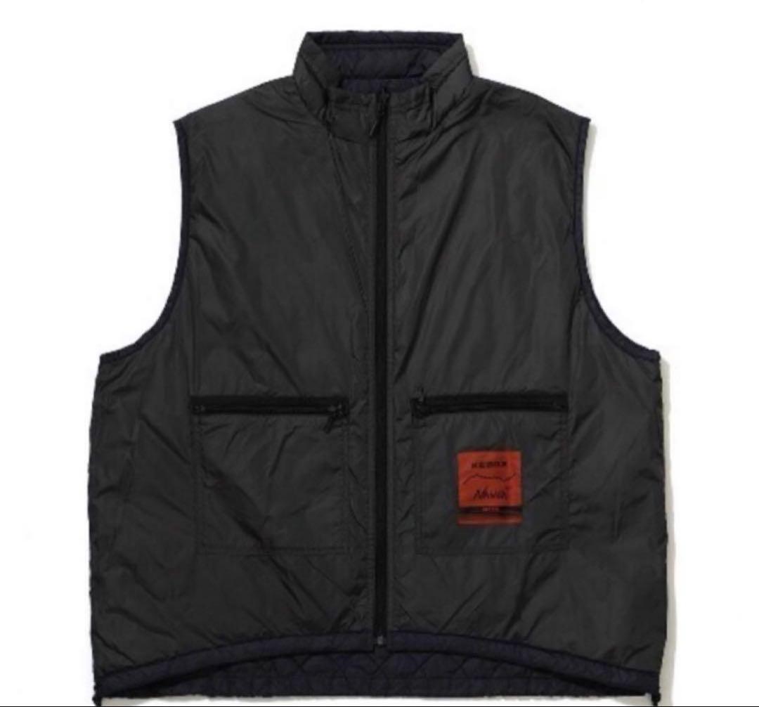 【美品】KEBOZ×NANGA コラボ　リバーシブル　ダウンベスト　黒　M