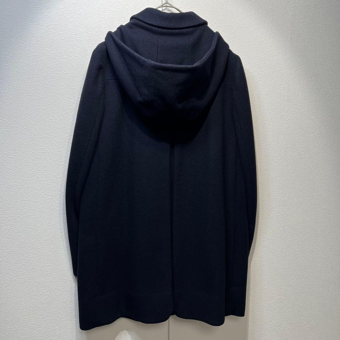 希少 MIU MIU 上質 ウール Aライン フーデッドステンカラーコート 40