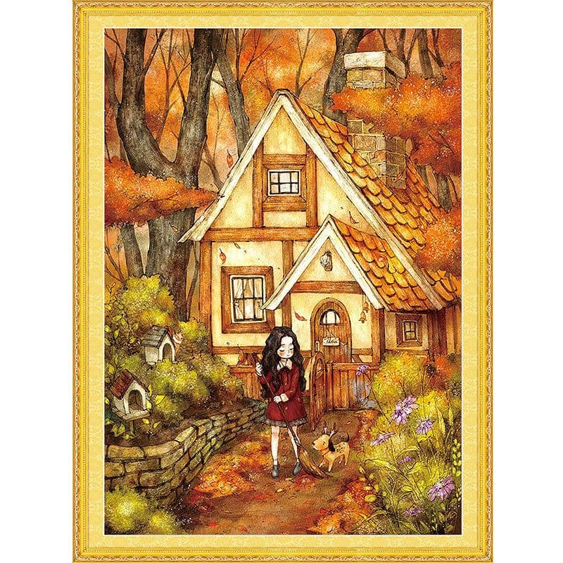 クロスステッチの絵 フレーム付